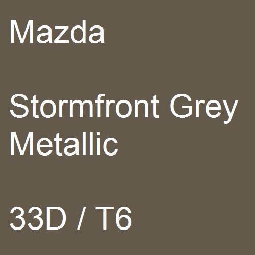 Mazda, Stormfront Grey Metallic, 33D / T6.
